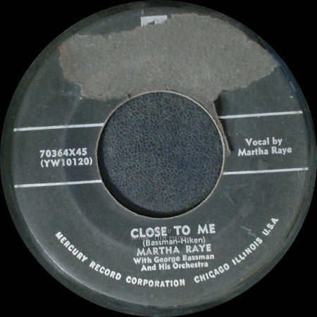 Martha Raye - That Old Black Magic / Close To Me side B