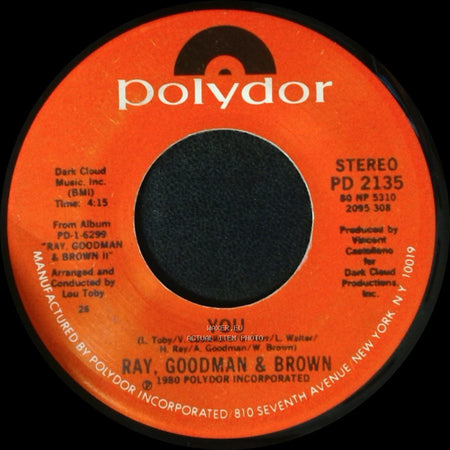 Ray, Goodman & Brown - Happy Anniversary / You side B