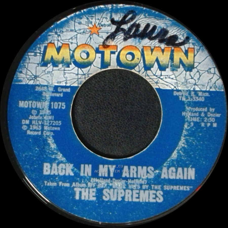 The Supremes - Back In My Arms Again / Whisper You Love Me Boy side A