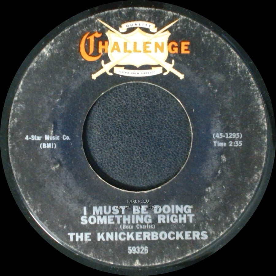The Knickerbockers - One Track Mind / I Must Be Doing Something Right side B