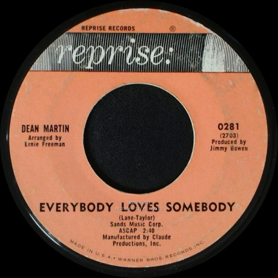 Dean Martin - Everybody Loves Somebody / A Little Voice side A