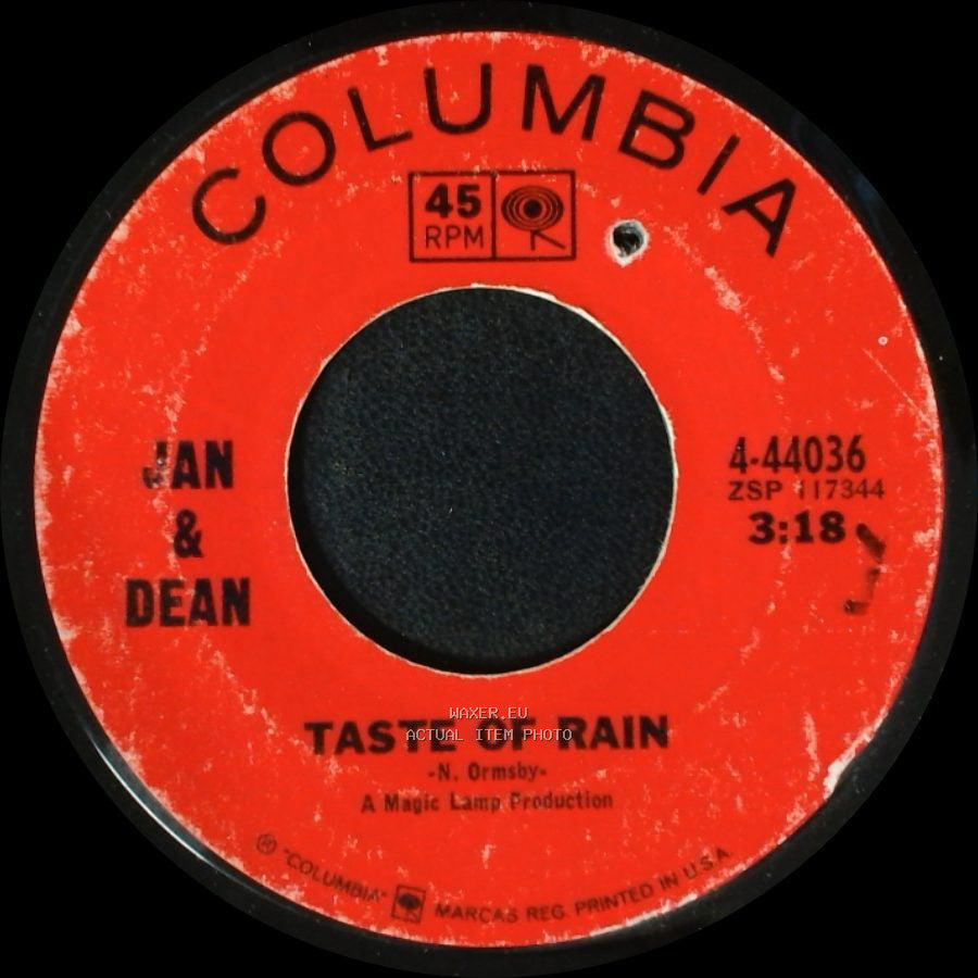 Jan & Dean - Taste Of Rain / Yellow Balloon side A