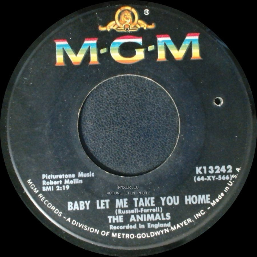 The Animals - Gonna Send You Back To Walker / Baby Let Me Take You Home side B