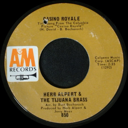 Herb Alpert & The Tijuana Brass - The Wall Street Rag / Casino Royale side B