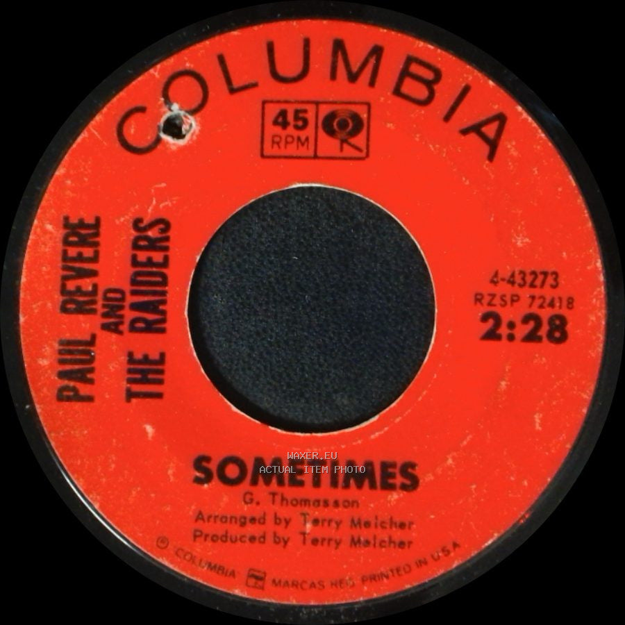 Paul Revere And The Raiders - Sometimes / 00 Poo Pah Doo side A