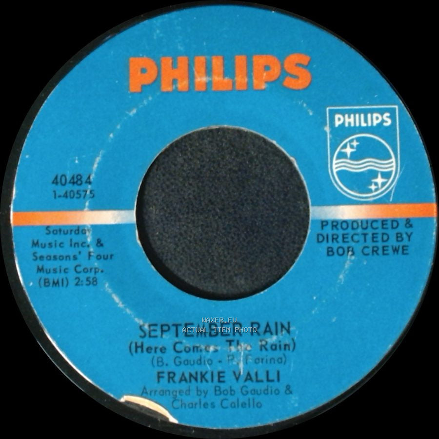 Frankie Valli - September Rain (Here Comes The Rain) / I Make A Fool Of Myself side A