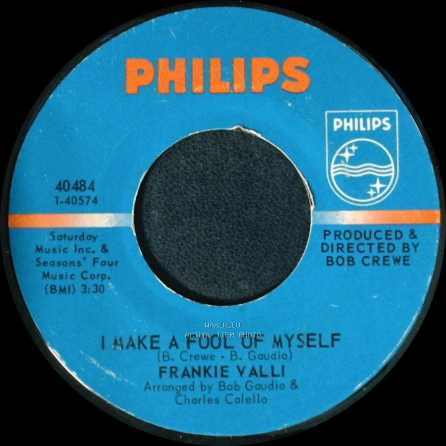 Frankie Valli - September Rain (Here Comes The Rain) / I Make A Fool Of Myself side B