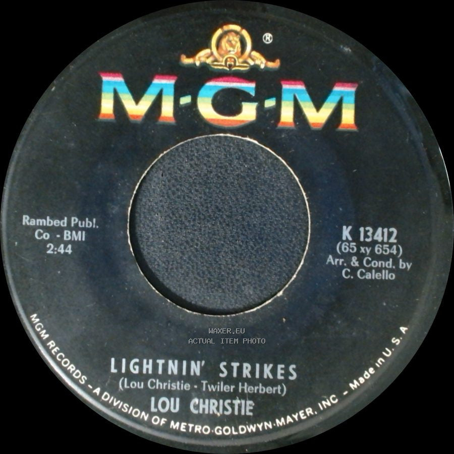 Lou Christie - Cryin' In The Streets / Lightnin' Strikes side B