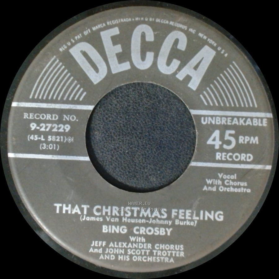Bing Crosby / Bing Crosby & Carol Richards - That Christmas Feeling / Silver Bells side A