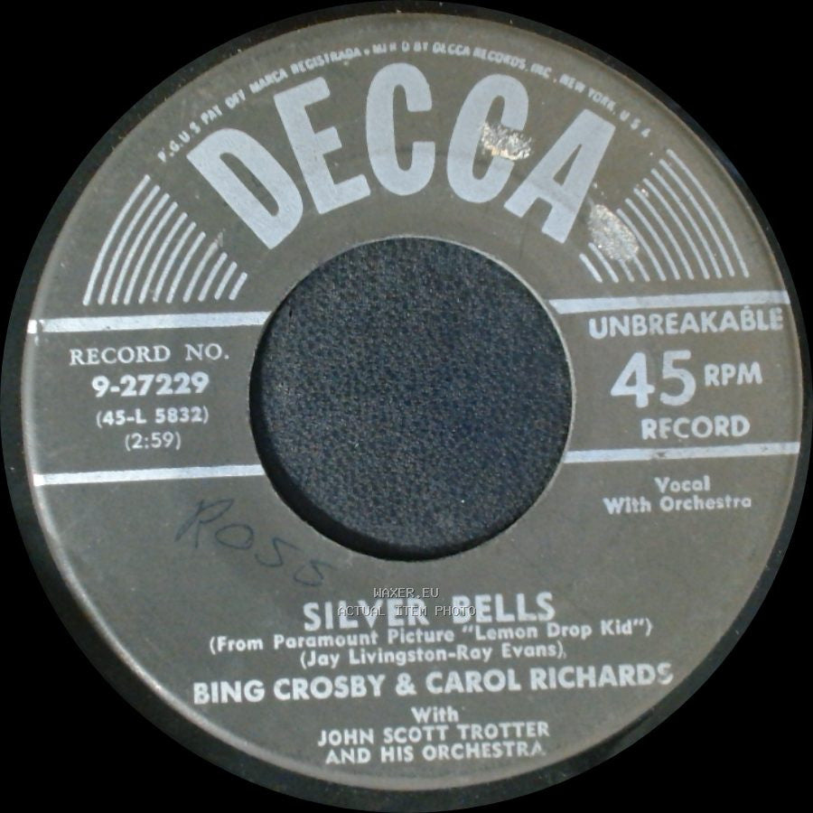 Bing Crosby / Bing Crosby & Carol Richards - That Christmas Feeling / Silver Bells side B