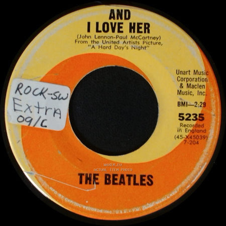 The Beatles - And I Love Her / If I Fell side A
