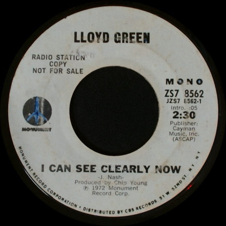 Lloyd Green - I Can See Clearly Now / I Can See Clearly Now side A