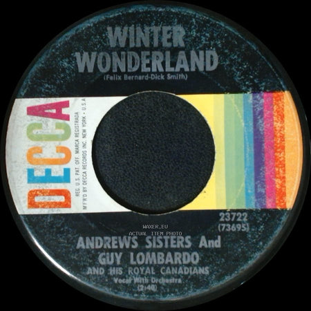 Andrews Sisters And Guy Lombardo And His Royal Canadians - Christmas Island / Winter Wonderland side B