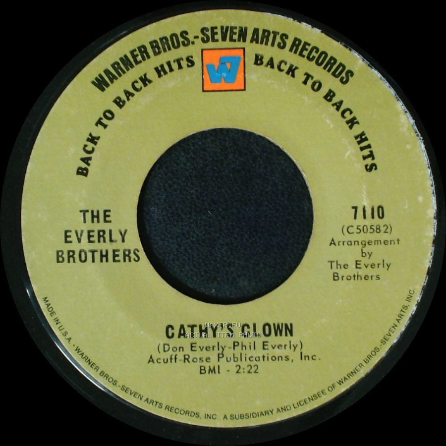 The Everly Brothers - So Sad (To Watch Good Love Go Bad) / Cathy's Clown side B