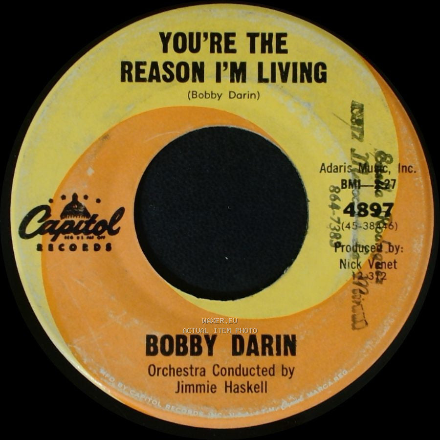 Bobby Darin - You're The Reason I'm Living / Now You're Gone side A
