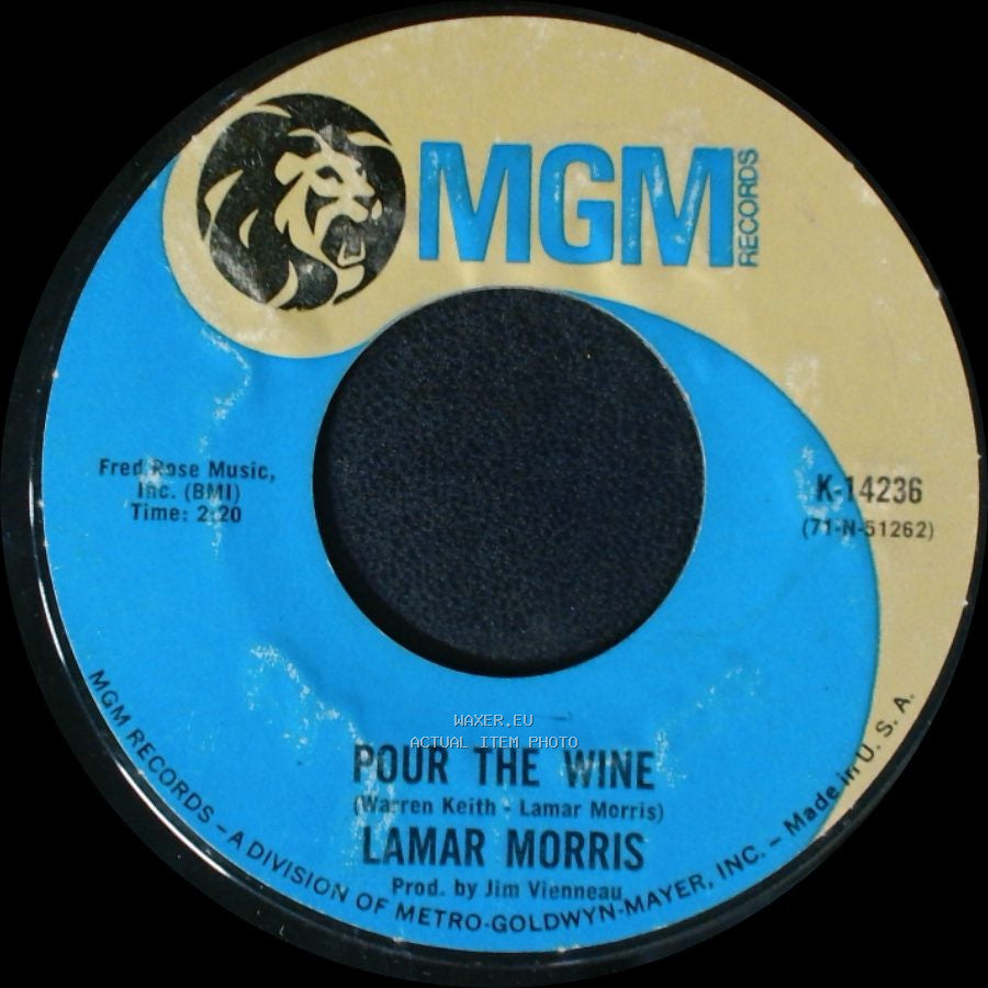 Lamar Morris - If You Love Me (Really Love Me) / Pour The Wine side B