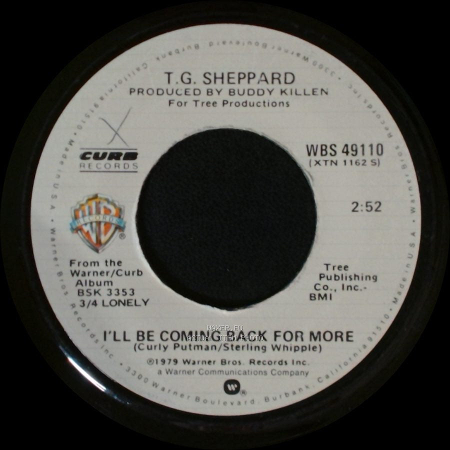 T.G. Sheppard / T.C. Sheppard - I'll Be Coming Back For More / (She Wanted To Live) Faster Than I Could Dream side A