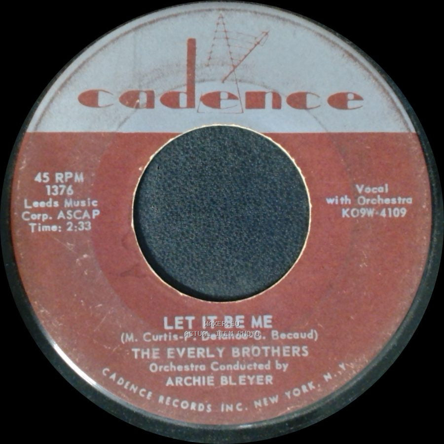 The Everly Brothers - Since You Broke My Heart / Let It Be Me side B
