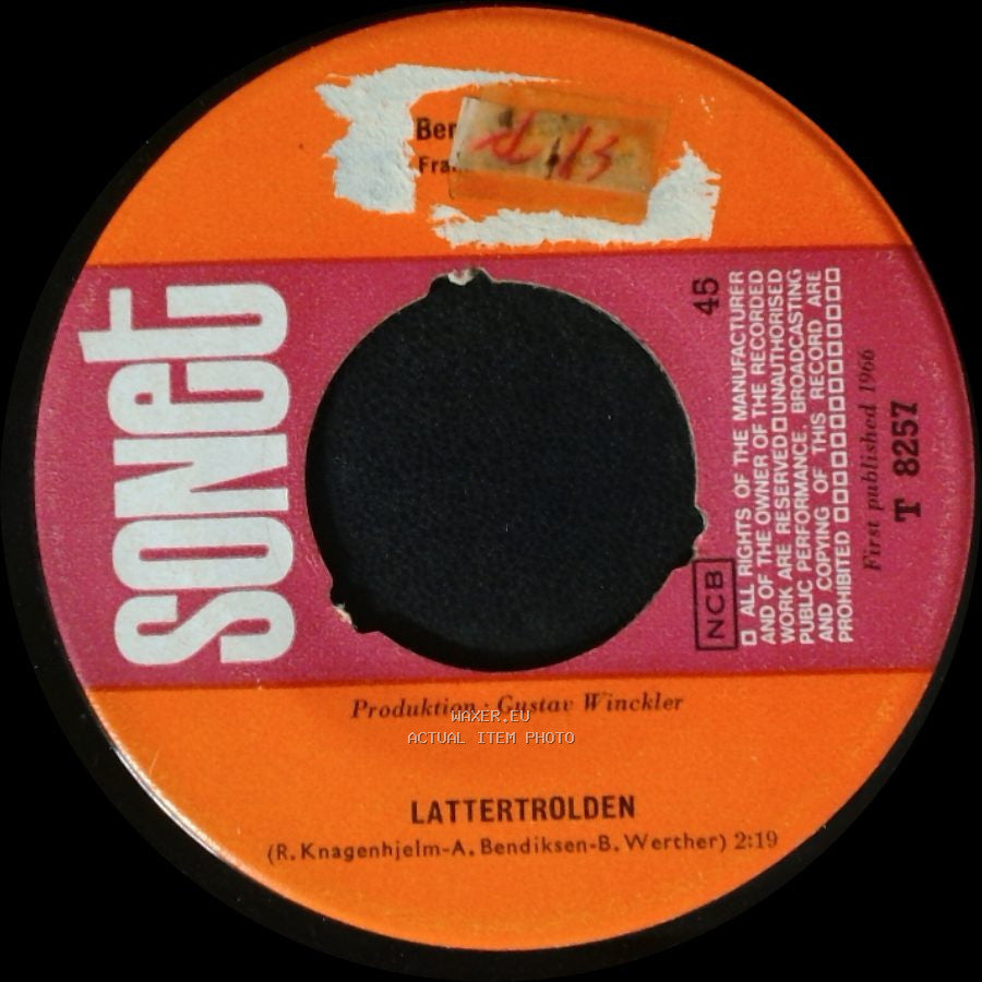 Bent Werther Med Frank Cooks Orkester - Lattertrolden / Ih, Hvor Er Det Sjovt side A