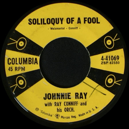 Johnnie Ray With Ray Conniff And His Orch. - Miss Me Just A Little / Soliloquy Of A Fool side B