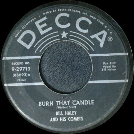 Bill Haley And His Comets - Rock-A-Beatin' Boogie / Burn That Candle side B