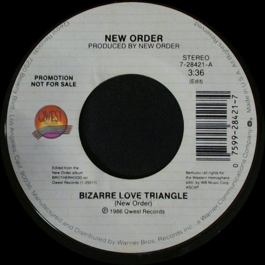 New Order - Bizarre Love Triangle / Bizarre Love Triangle side A