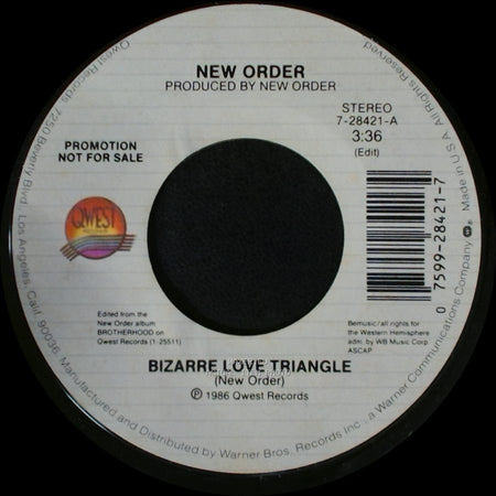 New Order - Bizarre Love Triangle / Bizarre Love Triangle side A