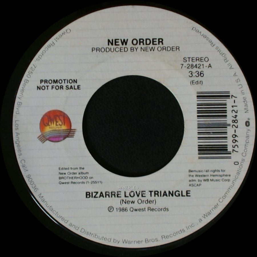 New Order - Bizarre Love Triangle / Bizarre Love Triangle side B
