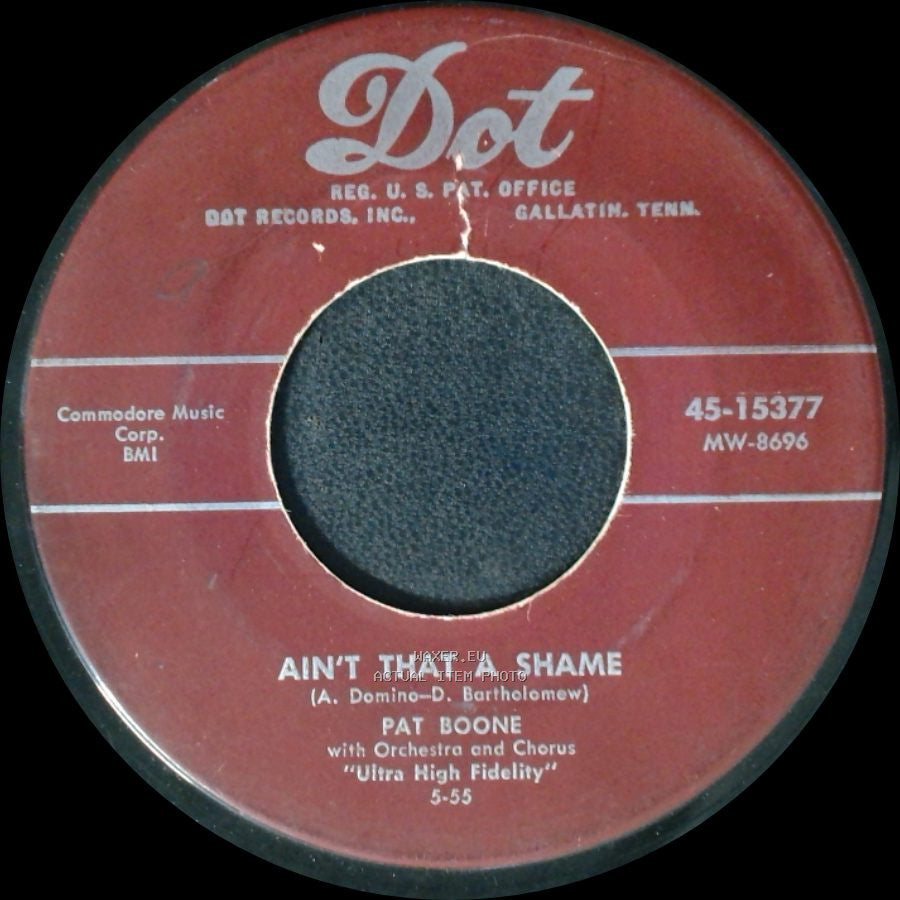 Pat Boone - Tennessee Saturday Night / Ain't That A Shame side B