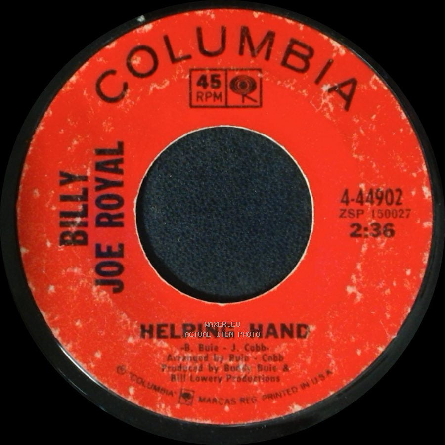 Billy Joe Royal - Cherry Hill Park / Helping Hand side B