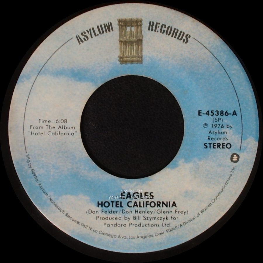 Eagles - Pretty Maids All In A Row / Hotel California side B