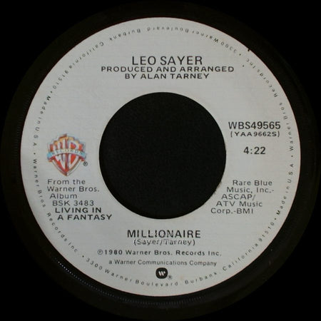 Leo Sayer - Millionaire / More Than I Can Say side A