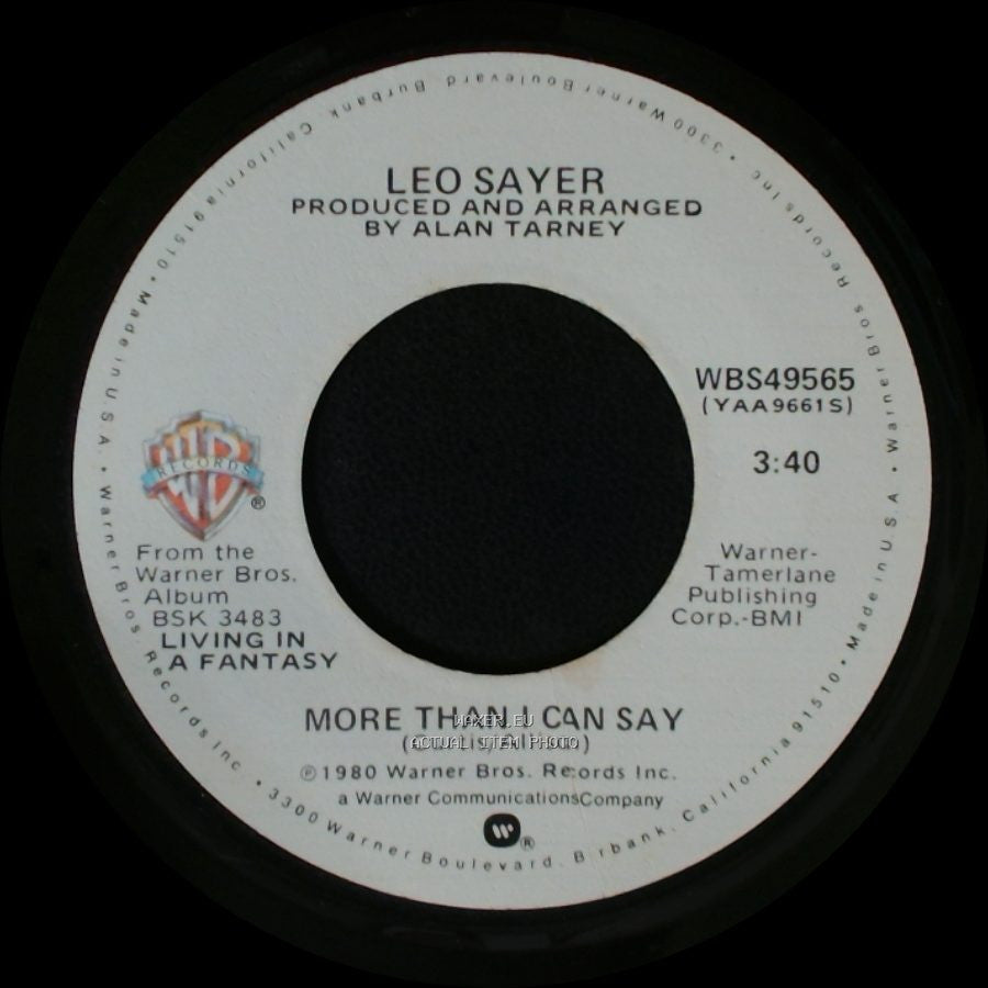 Leo Sayer - Millionaire / More Than I Can Say side B