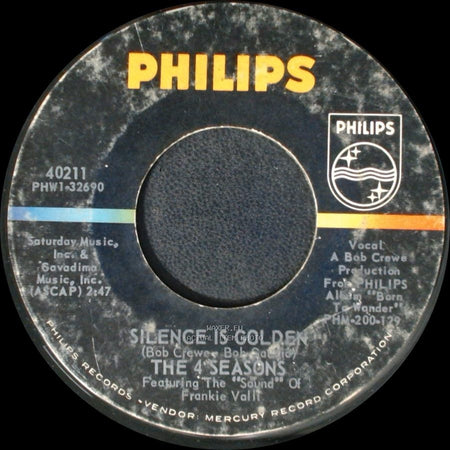 The 4 Seasons - Rag Doll / Silence Is Golden side B