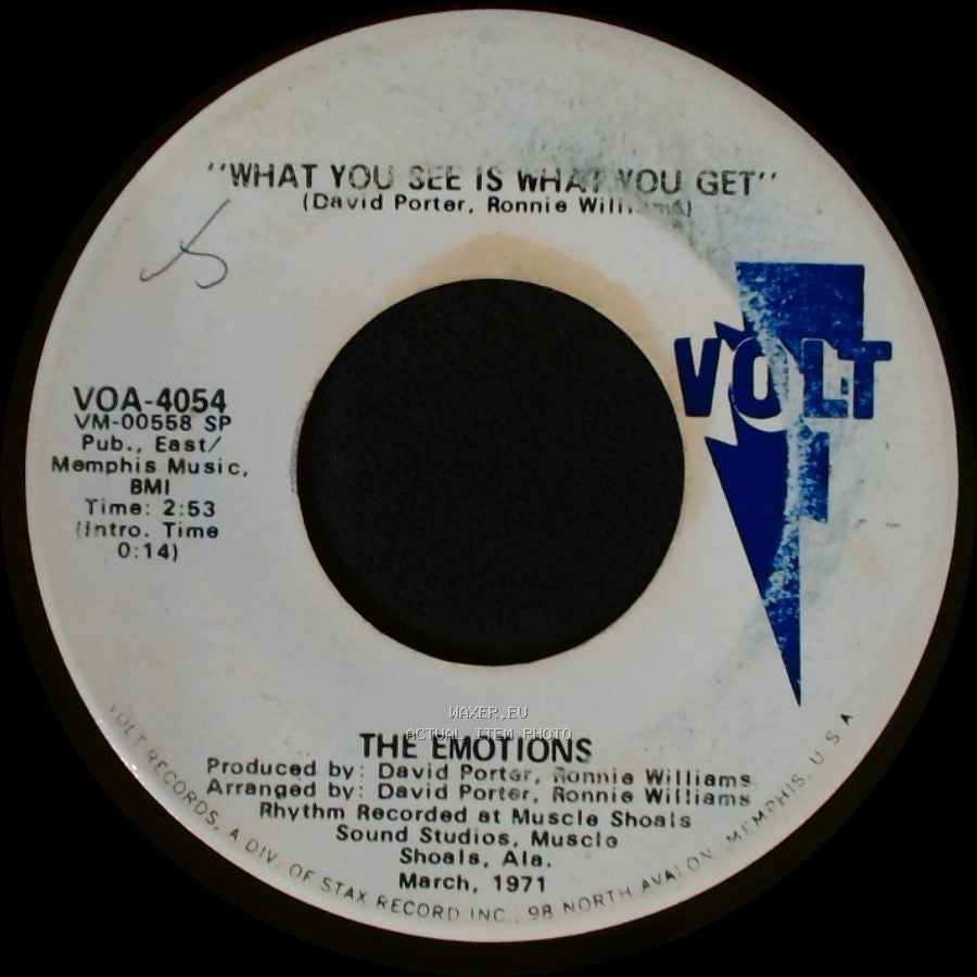 The Emotions - What You See Is What You Get / You Make Me Want To Love You side A