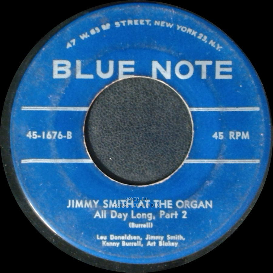 Jimmy Smith / Jimmy Smith At The Organ - All Day Long, Part 2 / All Day Long, Part 1 side A