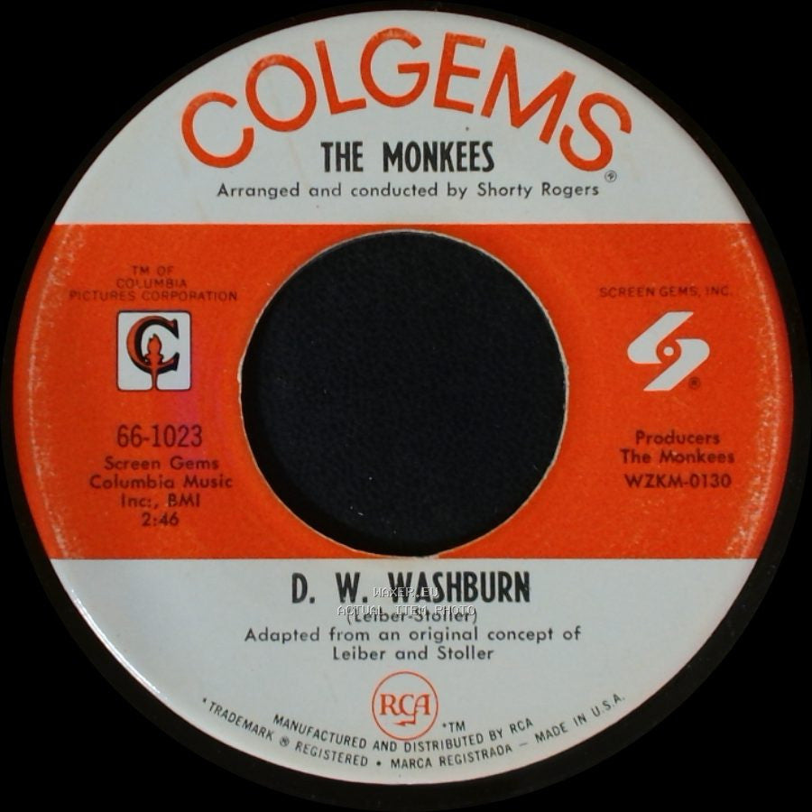 The Monkees - D. W. Washburn / It's Nice To Be With You side A