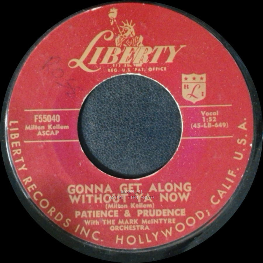 Patience & Prudence - Gonna Get Along Without Ya Now / The Money Tree side A