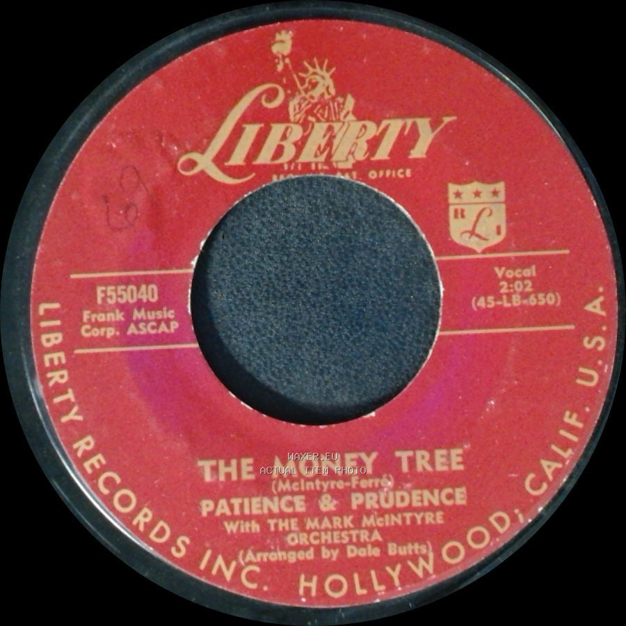 Patience & Prudence - Gonna Get Along Without Ya Now / The Money Tree side B