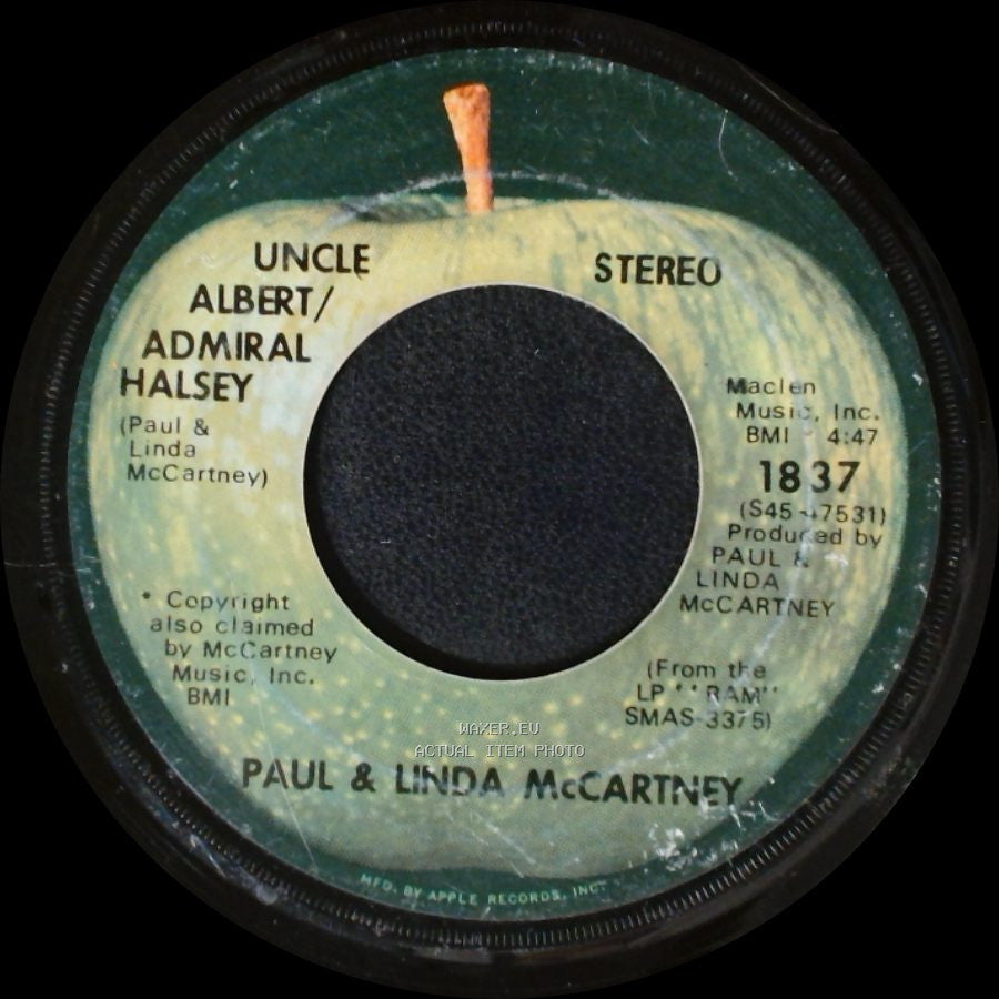Paul & Linda Mccartney - Too Many People / Uncle Albert / Admiral Halsey side B