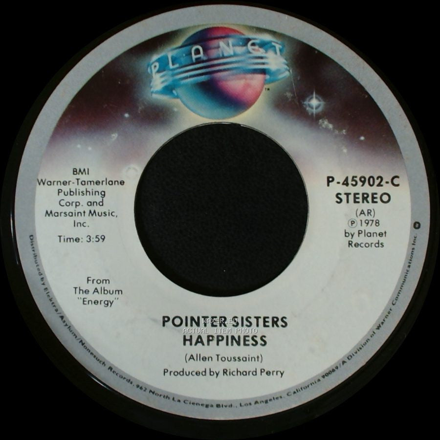 Pointer Sisters - Lay It On The Line / Happiness side B