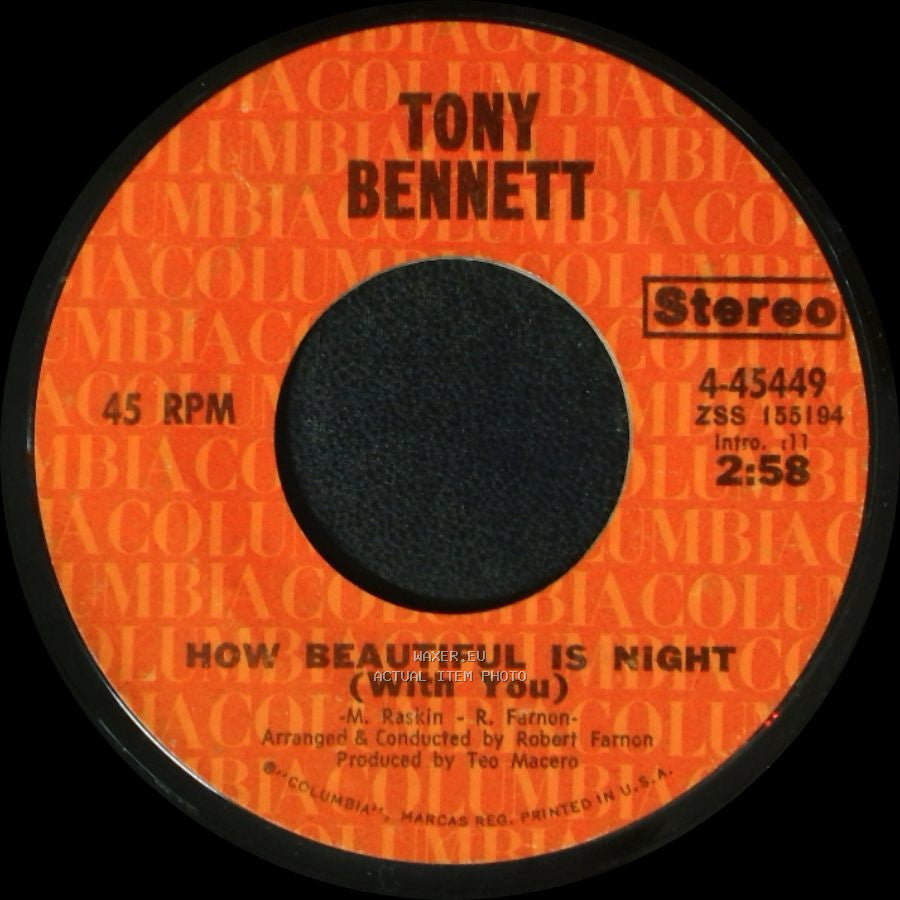 Tony Bennett - How Beautiful Is Night (With You) / Walkabout side A