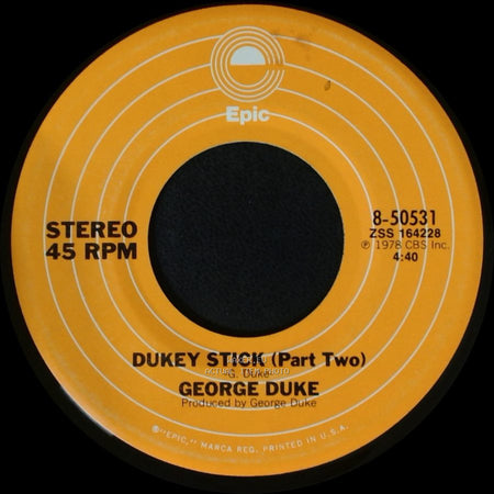 George Duke - Dukey Stick (Part One) / Dukey Stick (Part Two) side B