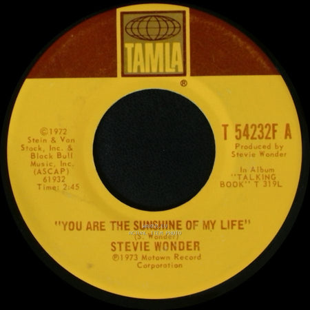 Stevie Wonder - "You Are The Sunshine Of My Life" / Tuesday Heartbreak side A