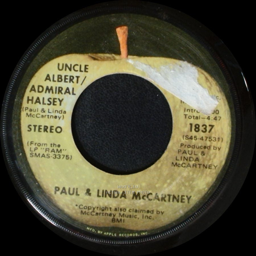 Paul & Linda Mccartney - Too Many People / Uncle Albert / Admiral Halsey side A