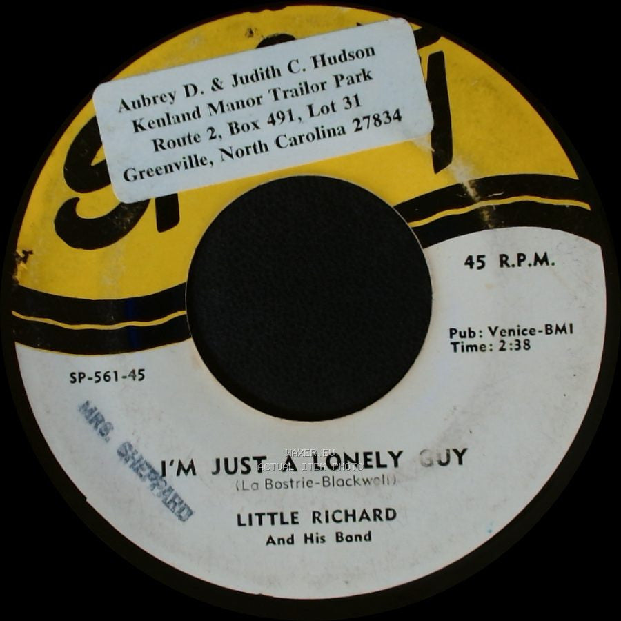Little Richard And His Band - Tutti-Frutti / I'm Just A Lonely Guy side B