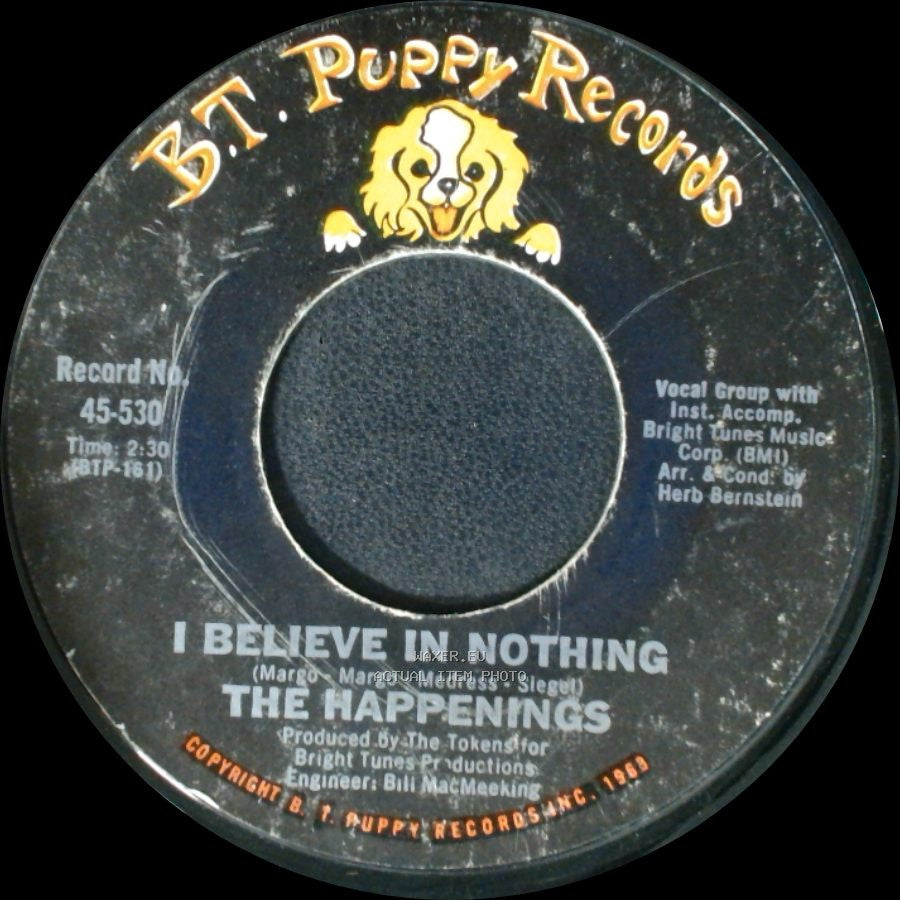 The Happenings - My Mammy / I Believe In Nothing side B