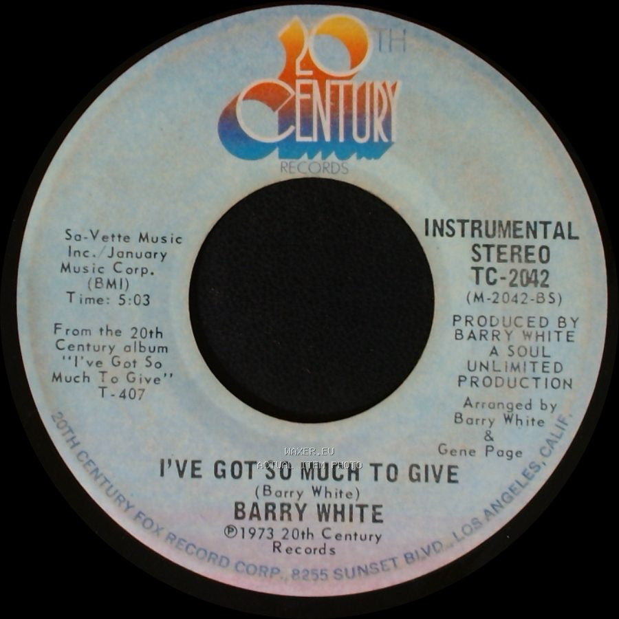 Barry White - I've Got So Much To Give / I've Got So Much To Give side A