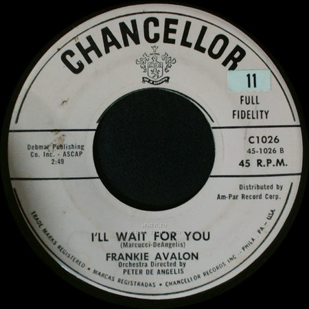Frankie Avalon - What Little Girl / I'll Wait For You side B