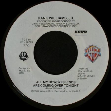 Hank Williams, Jr. - All My Rowdy Friends Are Coming Over Tonight / Video Blues side A
